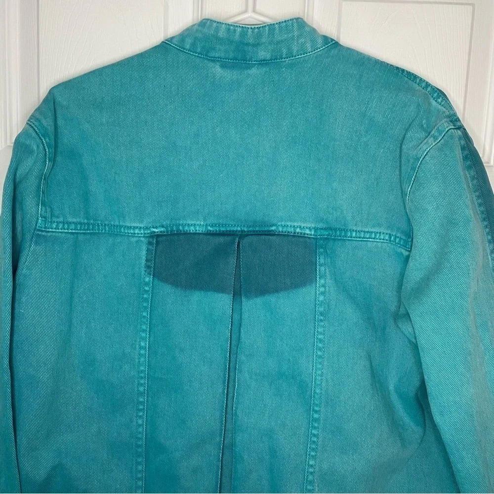 Gucci Turquoise Denim Cherry Embroidered Jacket Made in Italy Small - Picture 8 of 11